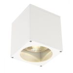 SLV Big Theo Plafond Spot Aluminium Blanc | Extérieur - IP44 - Convient pour 1x GU10 Max. 75W - Dimmable