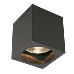 SLV Big Theo Plafond Spot Aluminium Anthracite | Extérieur - IP44 - Convient pour 1x GU10 Max. 75W - Dimmable
