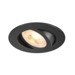 SLV New Tria 68 Spot Aluminium Noir Rond | Diamètre 68mm - Convient pour 1x GU10 