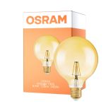 Osram Vintage 1906 LED E27 Globe Filament Dorée 125mm 6.5W 650lm - 824 Blanc Très Chaud | Dimmable - Équivalent 50W