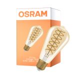 Osram Vintage 1906 LED E27 Edison Filament Dorée 8.8W 806lm - 824 Blanc Très Chaud | Dimmable - Équivalent 60W