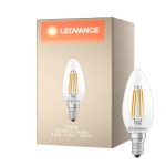Ledvance Classic LED E14 Bougie Filament Claire 3.4W 470lm - 840 Blanc Froid| Équivalent 40W