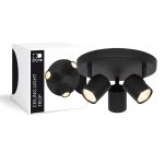D'Lite Plafonnier Trop Sablonneux Noir | Convient Pour 3x GU10