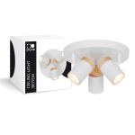 D'Lite Plafonnier Beitem Dépolie Blanc FSC Bois | Convient Pour 3x GU10