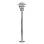 Nordlux Blokhus Lampadaire extérieur Acier et Verre Gris | IP54 - Convient pour E27