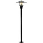 Nordlux Lønstrup 32 Lampadaire extérieur Métal et Verre Noir | 320mm - IP44 - Convient pour E27