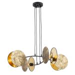 Emibig Suspension Luminaire Motif Acier Noir | Convient pour 4x E27 - Max 15W