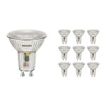 Lot 10x Noxion Spot LED GU10 PAR16 4.8W 450lm 36D - 827 Blanc Très Chaud | Équivalent 65W