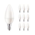 Lot 10x Philips Corepro LED Bougie E14 Dépolie 7W 806lm – 827 Blanc Très Chaud – Équivalent 60W