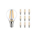 Lot 10x Noxion Lucent Lustre LED E14 Boule Filament Claire 2.5W 250lm – Dimmable - Équivalent 25W