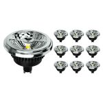 Lot 10x Noxion Lucent Spot LED GU10 AR111 15W 850lm 40D - 930 Blanc Chaud | Meilleur Rendu Des Couleurs - Dimmable -  Équivalent 75W