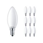 Lot 10x Philips Corepro LED Bougie E14 Dépolie 2.2W 250lm 827 Blanc Très Chaud - Équivalent 25W