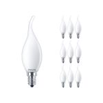 Lot 10x Philips Corepro LED Bougie E14 Bent-tip Dépolie 2.2W 250lm - 827 Blanc Très Chaud - Équivalent 25W