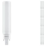 Lot 10x Ledvance Dulux-D LED 7W - 830 Blanc Chaud | 4-Pins - Équivalent 18W