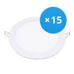 Lot 15x Bright Choice Downlight LED UltraSlim 24W 1950lm 110D - 840 Blanc Froid | 295mm - Diamètre 280mm