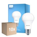 Lot 10x Philips Corepro LED Ampoule E27 Poire Dépolie 10.5W 1055lm - 930 Blanc Chaud | Meilleur rendu des couleurs - Équivalent 75W
