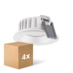 Lot 4x Ledvance Spot LED Air Fix Aluminium Blanc 6W 480lm 36D - 927 Blanc Très Chaud | Diamètre 68mm - IP65 - Meilleur rendu des couleurs - Dimmable