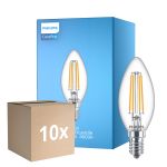 Lot 10x Philips Corepro LED Bougie E14 Filament Claire 6.5W 806lm - 840 Blanc Froid | Équivalent 60W