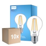 Lot 10x Philips Corepro LED Ampoule E27 Poire Claire 8.5W 1055lm - 840 Blanc Froid | Équivalent 75W