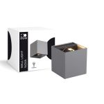 D'Lite Applique Murale Nova Gris Up & Down 4.9W 480lm - 830 Blanc Chaud | IP54 - Angle de faisceau réglable
