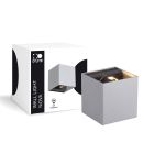 D'Lite Applique Murale Nova Argent Up & Down 4.9W 480lm - 830 Blanc Chaud | IP54 - Angle de faisceau réglable