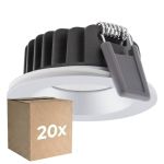 Lot 20x Ledvance Spot LED Air Fix Aluminium Argent 6W 510lm 36D - 930 Blanc Chaud | Diamètre 68mm - IP65 - Meilleur rendu des couleurs - Dimmable