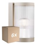 Lot 6x Nordlux Coupar Applique Murale Aluminium Sanded | IP54 - Convient pour E27