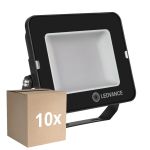 Lot 10x Ledvance Projecteur LED Compact Noir 50W 5000lm 100D - 865 Lumière du Jour | IP65 - Symétrique 
