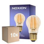 Lot 10x Noxion Lucent Lustre LED E27 Filament Ambre 4.5W 400lm - 822 Blanc Très Chaud | Dimmable - Équivalent 35W