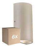 Lot 6x Nordlux Rold Applique Murale Métal Brun Up & Down 10.5W 350lm - 830 Blanc Chaud