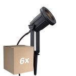 Lot 6x Nordlux Piquet Light Aluminium Noir | Convient pour GU10