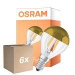 Lot 6x Osram Classic LED E14 Boule Filament Claire 4W 380lm - 827 Blanc Très Chaud | Équivalent 34W