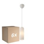 Lot 6x Nordlux Miella Suspension Luminaire Verre Blanc | Convient pour 1x E27
