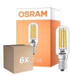 Lot 6x Osram LED Special E14 Tubular Ampoule T26 Filament Claire 4.9W 730lm - 827 Blanc Très Chaud | Équivalent 55W