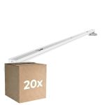 Lot 20x Noxion Réglette Click LED T8 | Convient Pour 2x60cm Tube LED