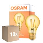 Lot 10x Osram Vintage 1906 LED E27 Poire Filament Dorée 7.5W 865lm - 825 Blanc Très Chaud | Équivalent 60W