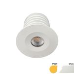 EcoDim Encastré Spot Mini Blanc 2.5W 155lm 30D - 827 Blanc Très Chaud | 35mm - Diamètre 28mm - IP67 - Dimmable