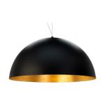 Eglo Suspension Luminaire Gaeta 1 Acier Noir Dorée | IP20 - Convient pour 1x E27 