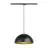 SLV Spot sur rail Suspension Luminaire Forchini M 40 Rail Monophasé Acier Noir | Convient pour 1x E27 