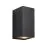 Nordlux Canto Maxi Kubi 2 Applique Murale Aluminium et Verre Noir Up & Down | IP44 - Convient pour 2x GU10