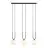 Emibig Suspension Luminaire Glam Acier Noir | Convient pour 3x E14 - Max 10W
