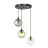 Emibig Suspension Luminaire Cosmo Acier Noir | Convient pour 3x E14 - Max 10W