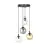 Emibig Suspension Luminaire Cosmo Acier Noir | Convient pour 4x E14 - Max 10W
