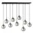 Emibig Suspension Luminaire Cosmo Acier Noir | Convient pour 9x E14 - Max 10W