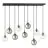 Emibig Suspension Luminaire Cosmo Acier Noir | Convient pour 9x E14 - Max 10W