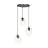 Emibig Suspension Luminaire Istar Acier Noir | Convient pour 3x E27 - Max 10W