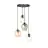 Emibig Suspension Luminaire Istar Acier Noir | Convient pour 4x E27 - Max 10W