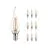 Lot 10x Noxion Lucent LED E14 Flamme Bougie Filament Claire 2.5W 250lm - 827 Blanc Très Chaud | Équivalent 25W