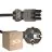 Lot 50x Noxion GST - Compatible Câble d’alimentation Noir - Femelle + Schuko Europlug - 3m - 3 pole 0.75mm2