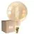 Lot 6x Calex XXL Mega Dorée Globe LED E27 G200 Filament 3W 250lm- 822 Blanc Très Chaud | Dimmable
